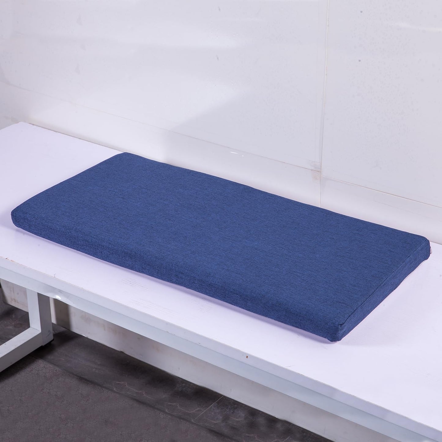 Cojín banco comedor 60x14" antiderrap azul