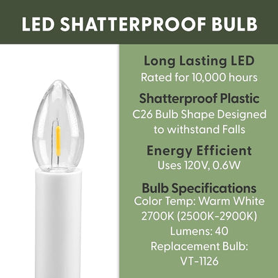 Velas LED para ventana bombillas blancas cálidas pack 4