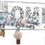 Placa espejo diamante plateado con ganchos