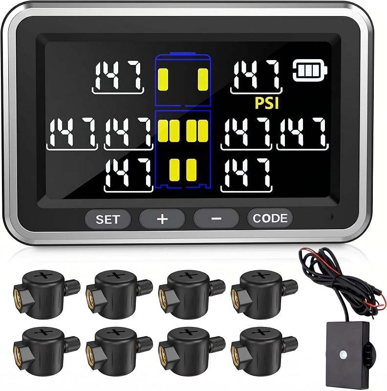 Sistema TPMS camiones RV 4.5" 6 modos alarma