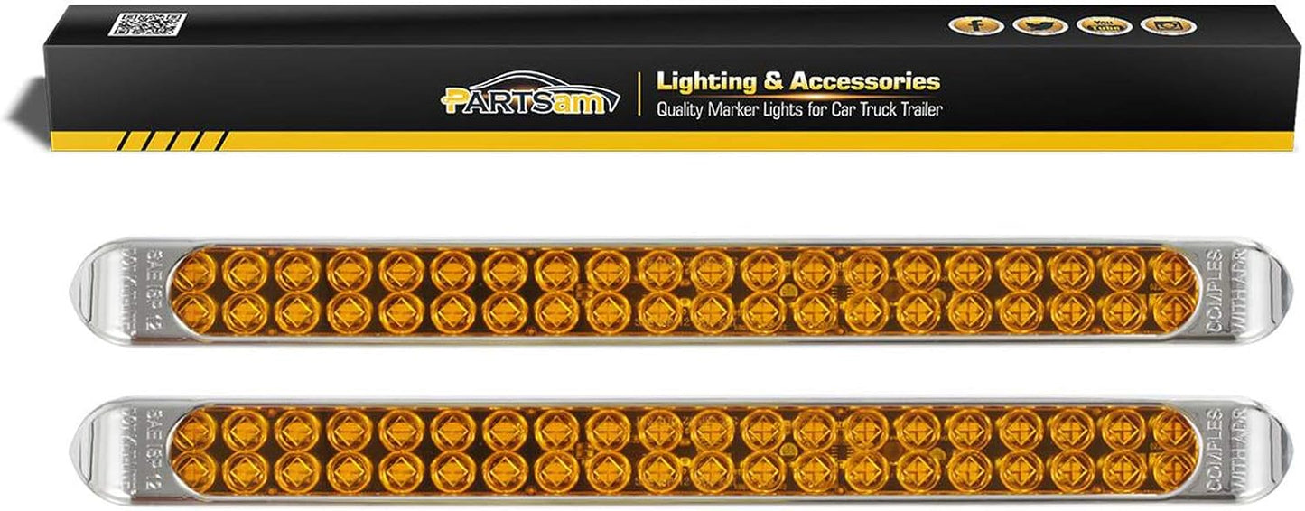 Barra luz LED señal giro 17pulg ambar 40 LED remolque