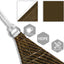 Toldo parasol rectangular 10x12ft resistente jardín marrón