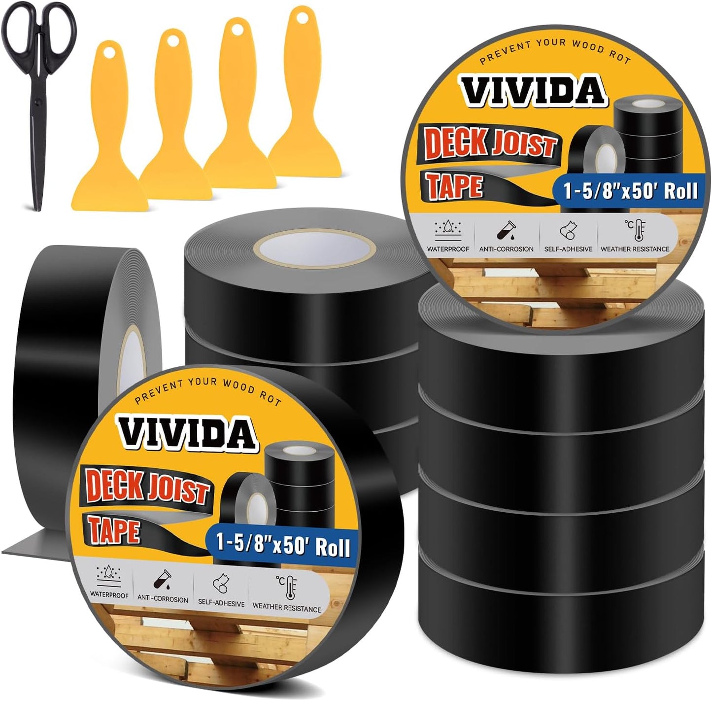 Cinta butilo selladora para vigueta 1-5/8" 50pies 10rollos
