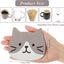 5 Posavasos Gato Aislamiento Madera Escritorio Oficina
