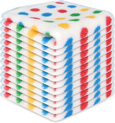 Paquete 12 paños microfibra con lunares 10x10pulg