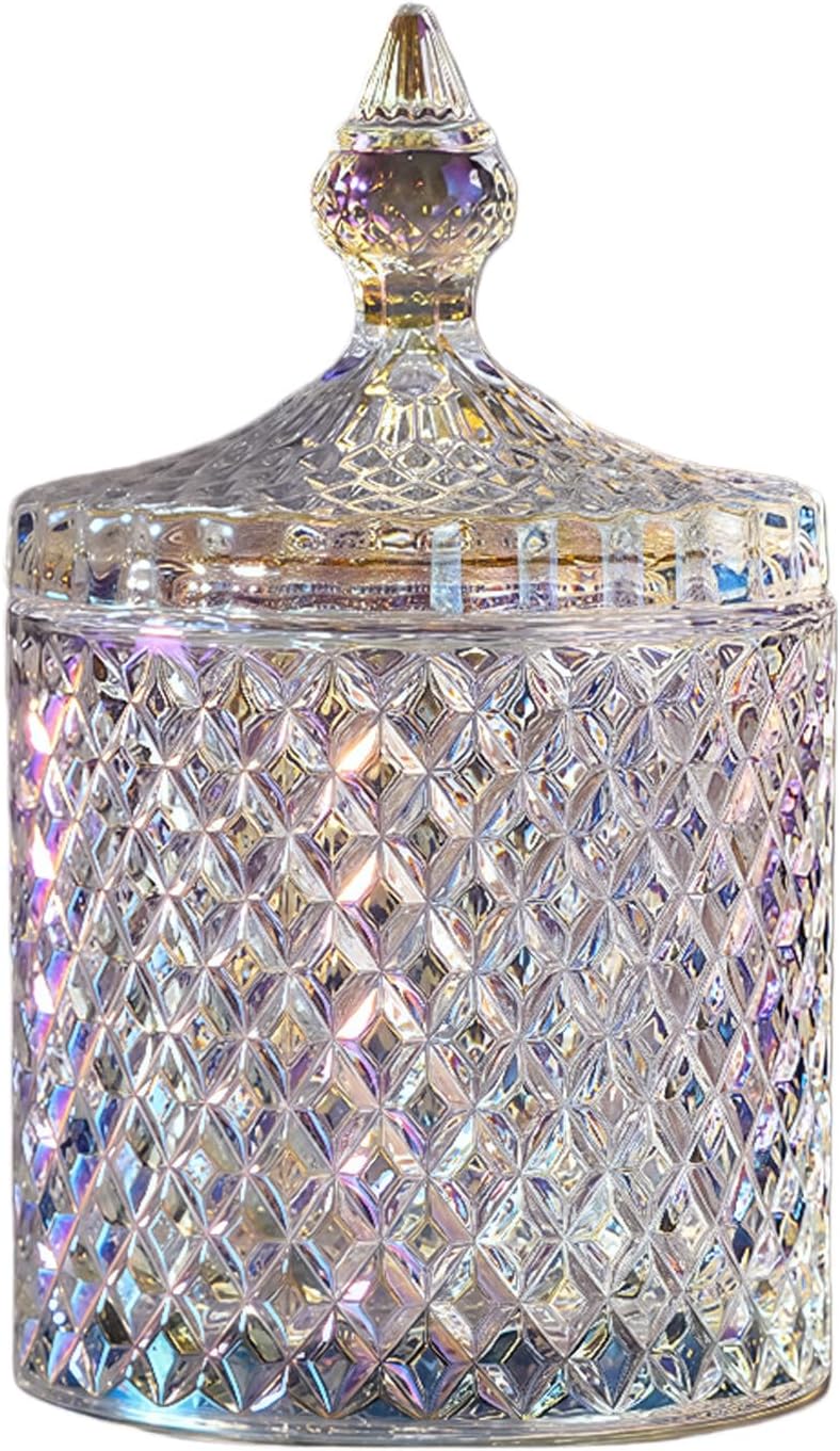 Plato redondo cristal con tapa 10oz para dulces boda