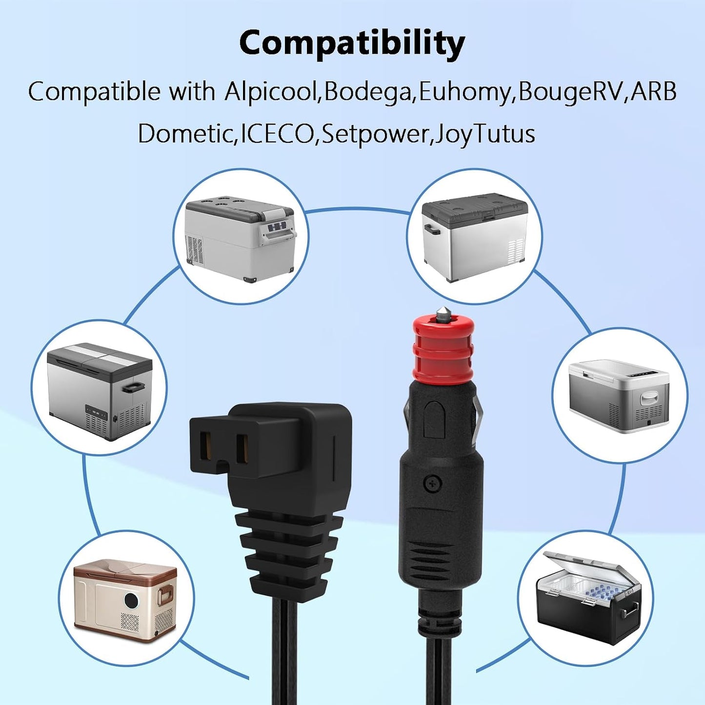 Cable 12V CC para refrigerador coche Alpicool