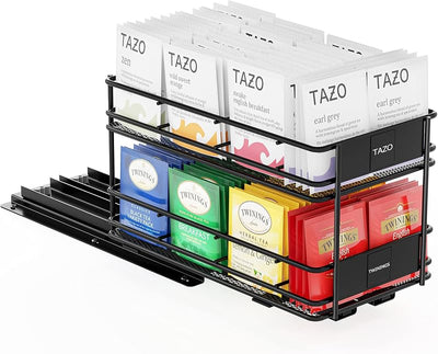 Organiz. bolsas té extraíble para gabinete 5.6x10.6pulg