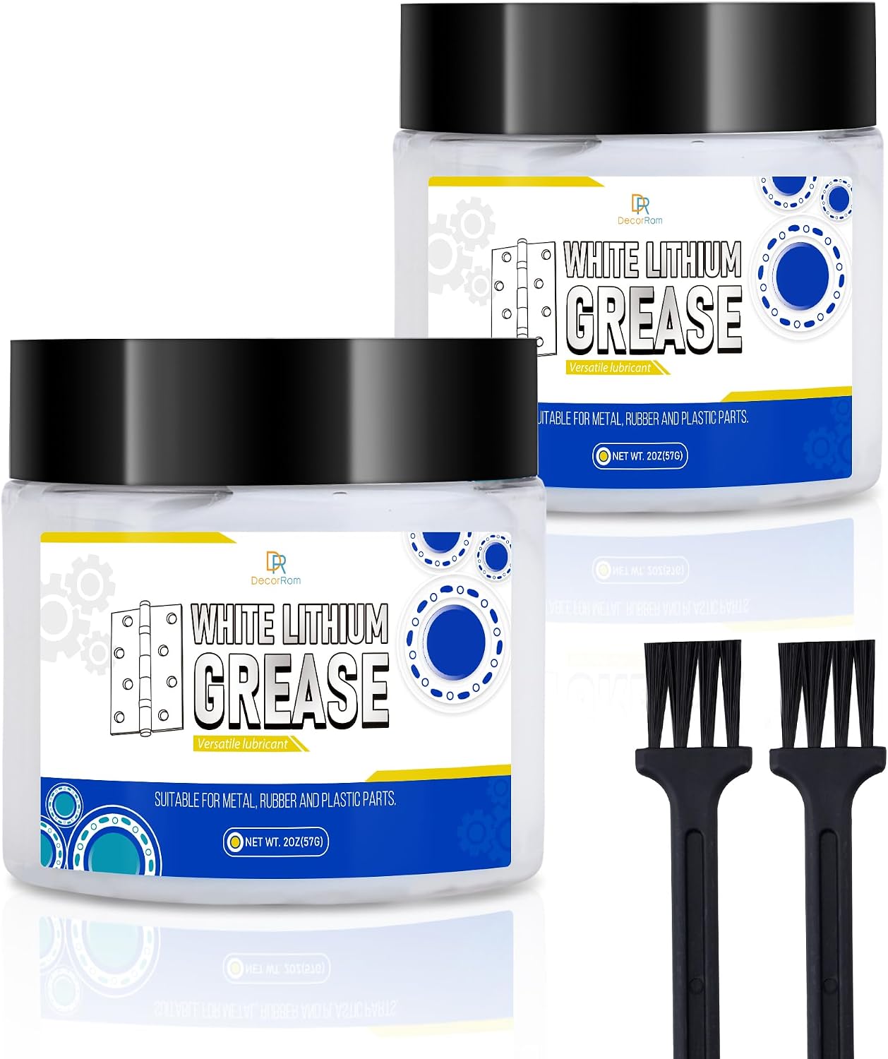 Grasa litio blanca 4oz multiusos automotriz con cepillo