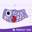 Tapete baño pez koi japonés antiderrap lavable morado