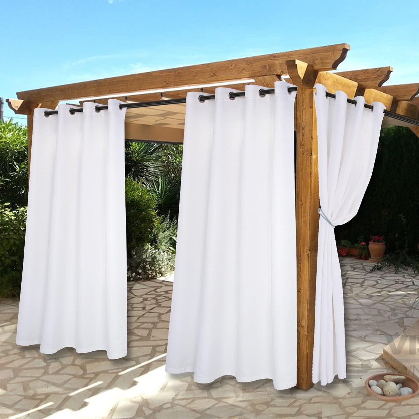 Cortinas opacas impermeables dormitorio porche bloqueo solar
