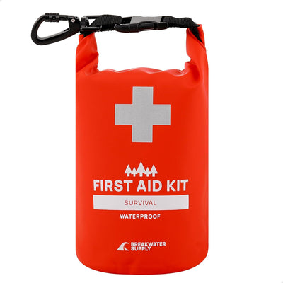 Kit primeros auxilios impermeable con mosquetón flotante
