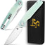 Cuchillo plegable ST102 acero D2 mango G10 turquesa