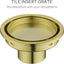 Drenaje ducha redondo 4" acero inox latón dorado
