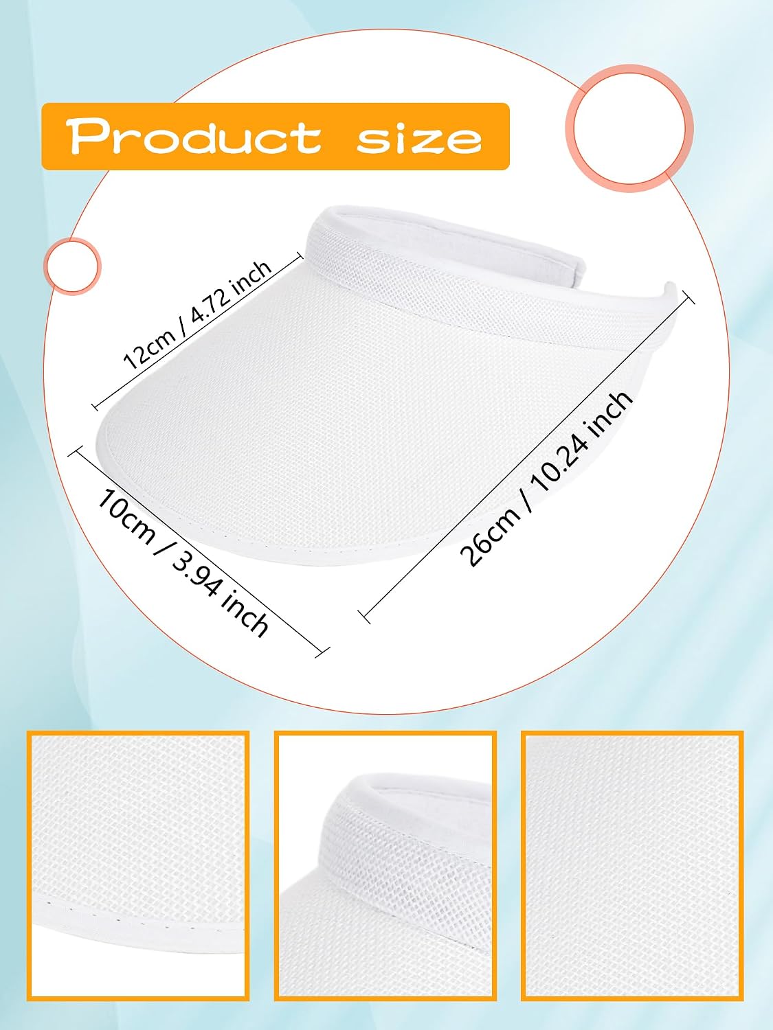 6 Viseras Ancha Protección UV para Mujer y Niña