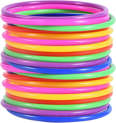 24 Pzas Set Anillos Plástico para Niños Práctica Velocidad