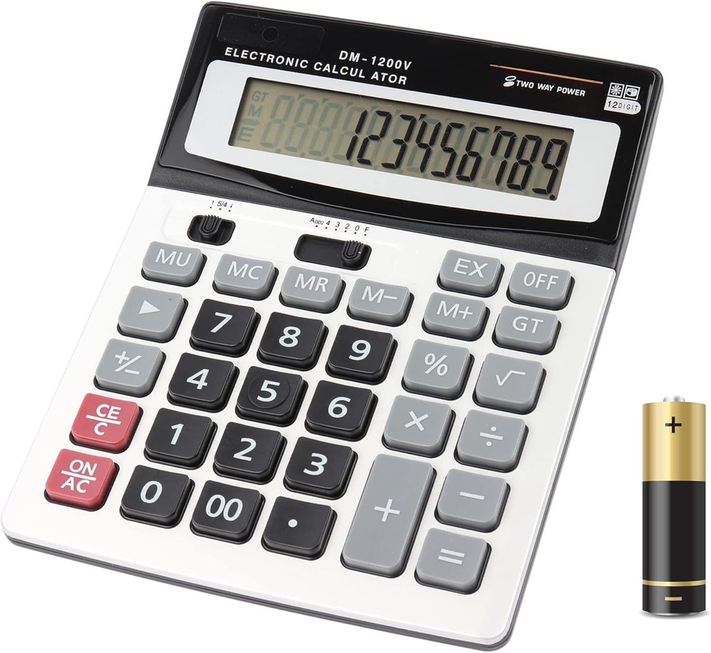Calculadora electrónica grande 12 dígitos botón multifuncional