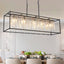 Candelabro industrial negro 39pulg 5 luces isla cocina