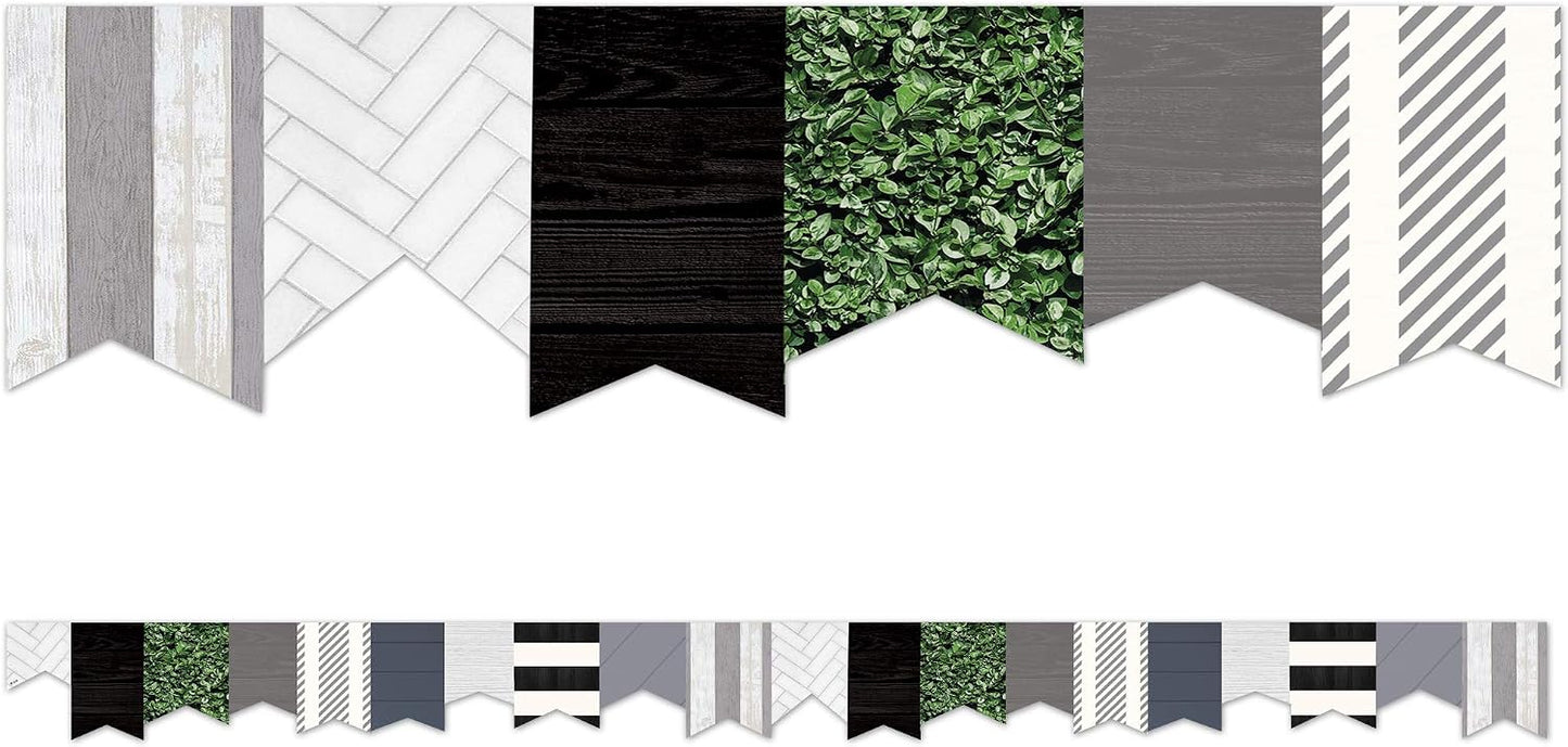 Banderines modernos ribete troquelado