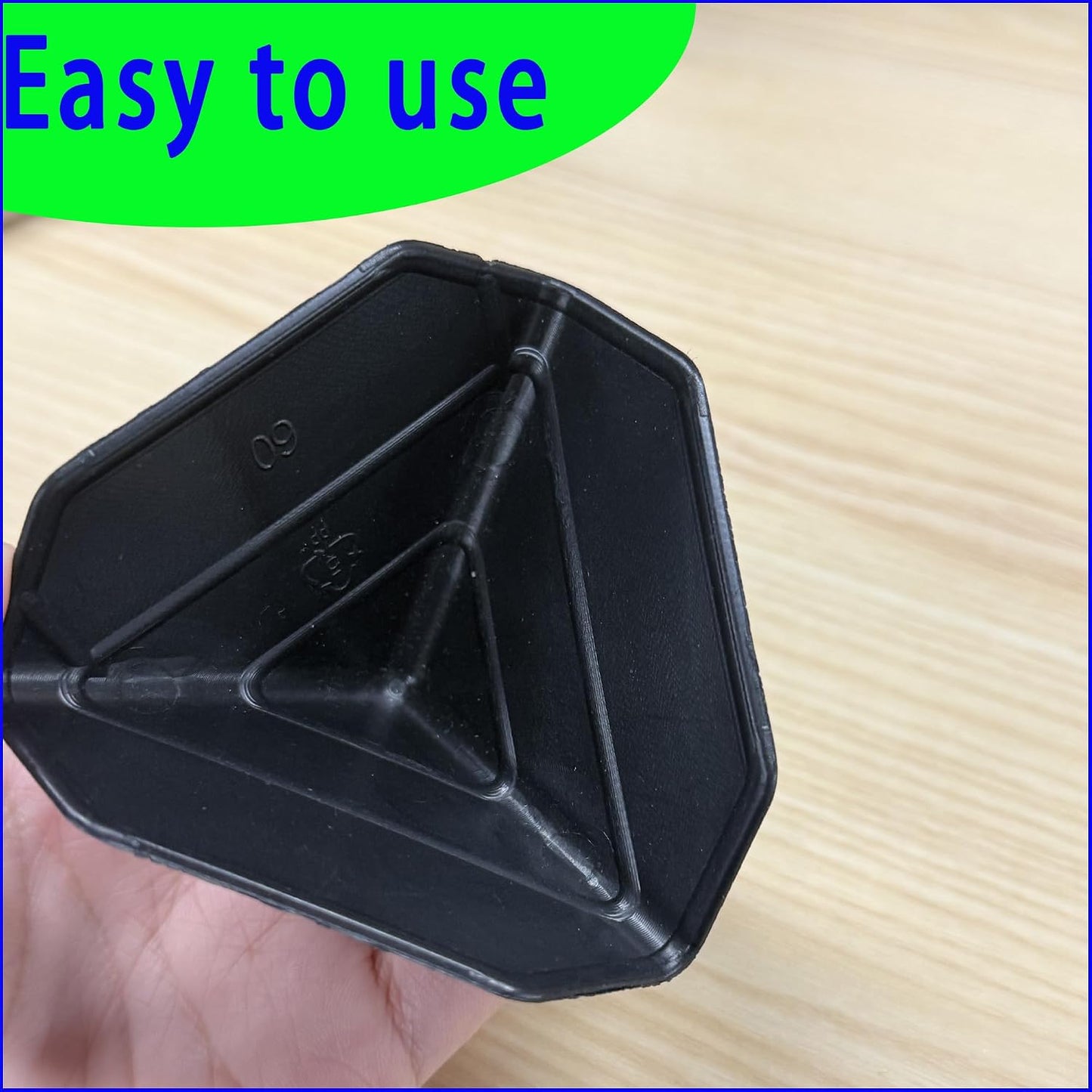 80 Protectores Esquina Plástico Resistente para Cajas Negro 2.4pulg