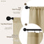 4 Cortinas impermeables poliéster con bolsillo barra 54x84pulg