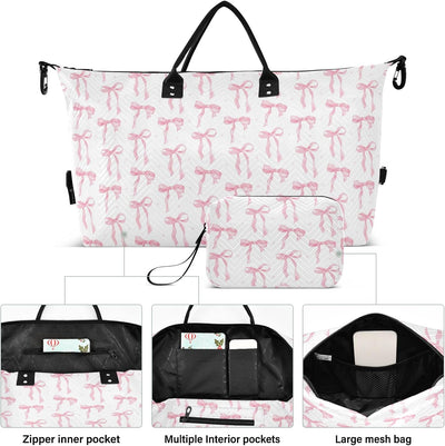 Bolsa de viaje para gimnasio con bolsa de aseo Arco rosa