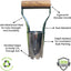 Maceta acero inox reciclado con mango madera FSC para flores
