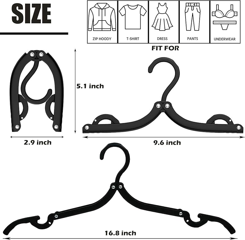 Perchas plegables plástico para viaje camping dormitorio
