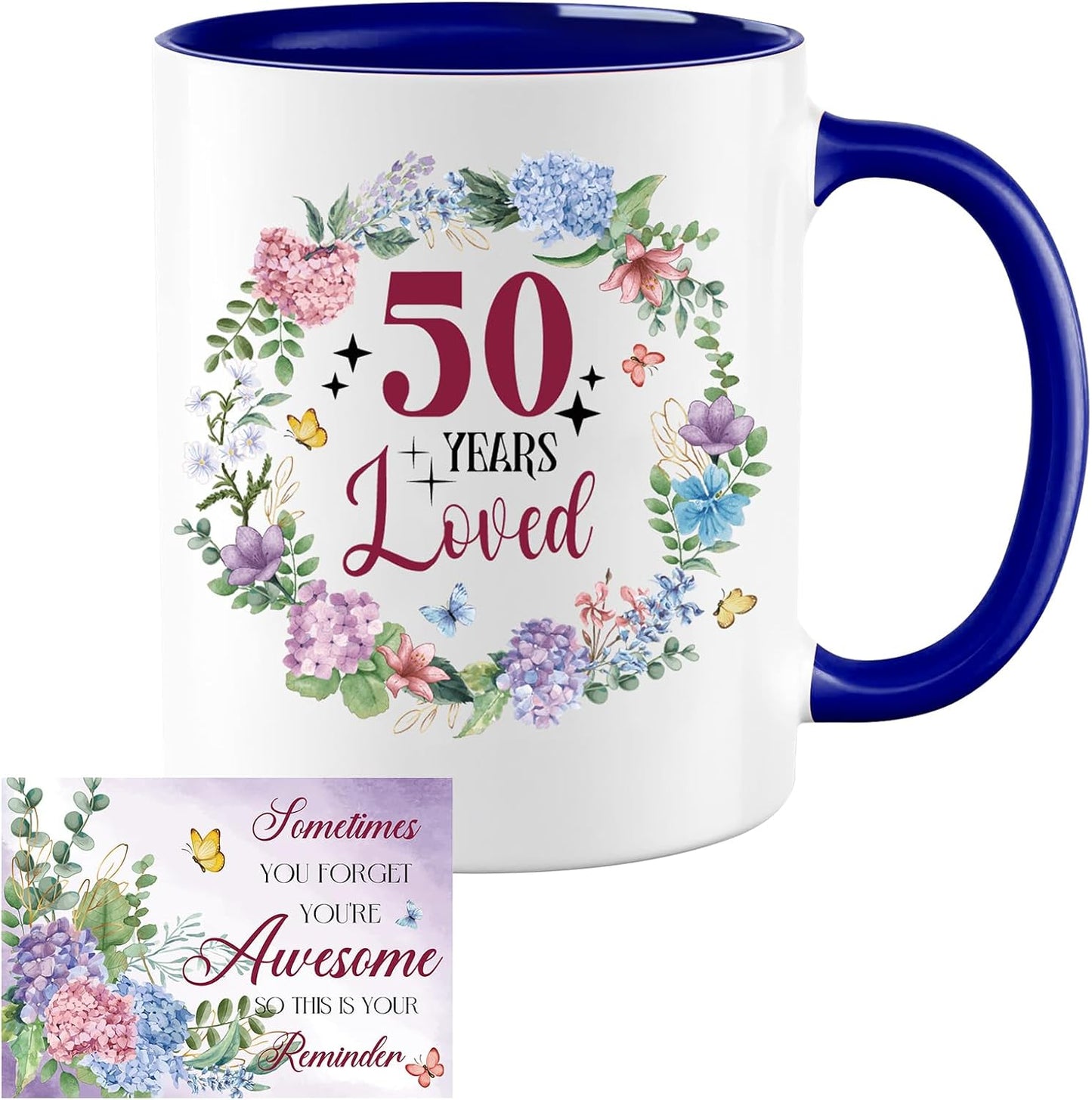 Taza cumpleaños 50 años mujer mamá abuela