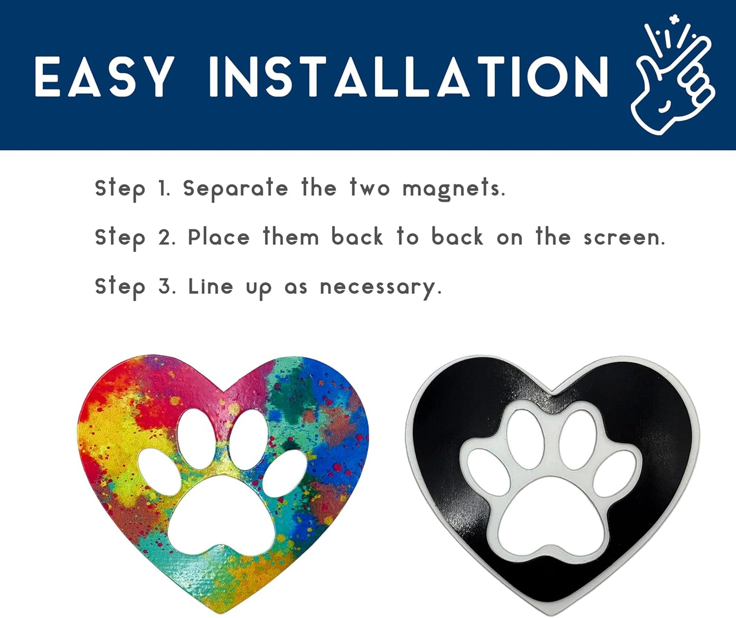 Imanes pantalla corazón metal resistente UV decoración hogar
