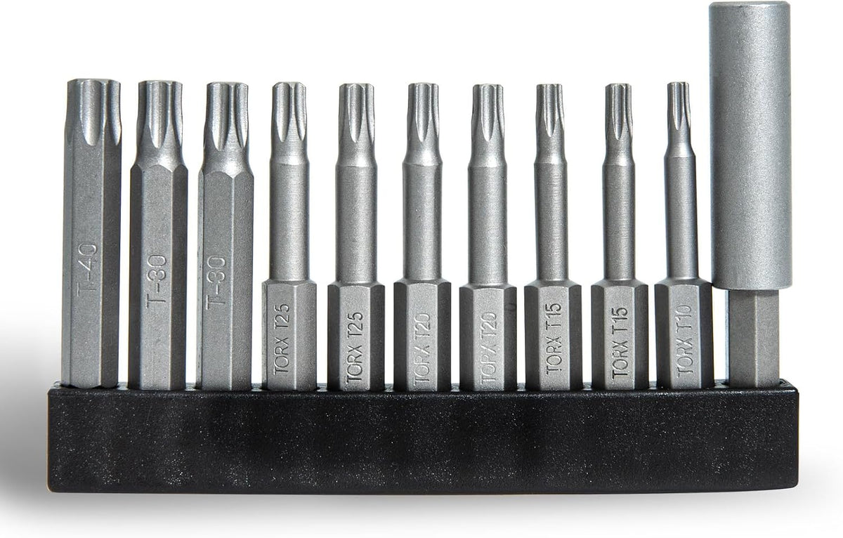 Juego 10 Pzas Puntas Torx T10-T40 Acero S2