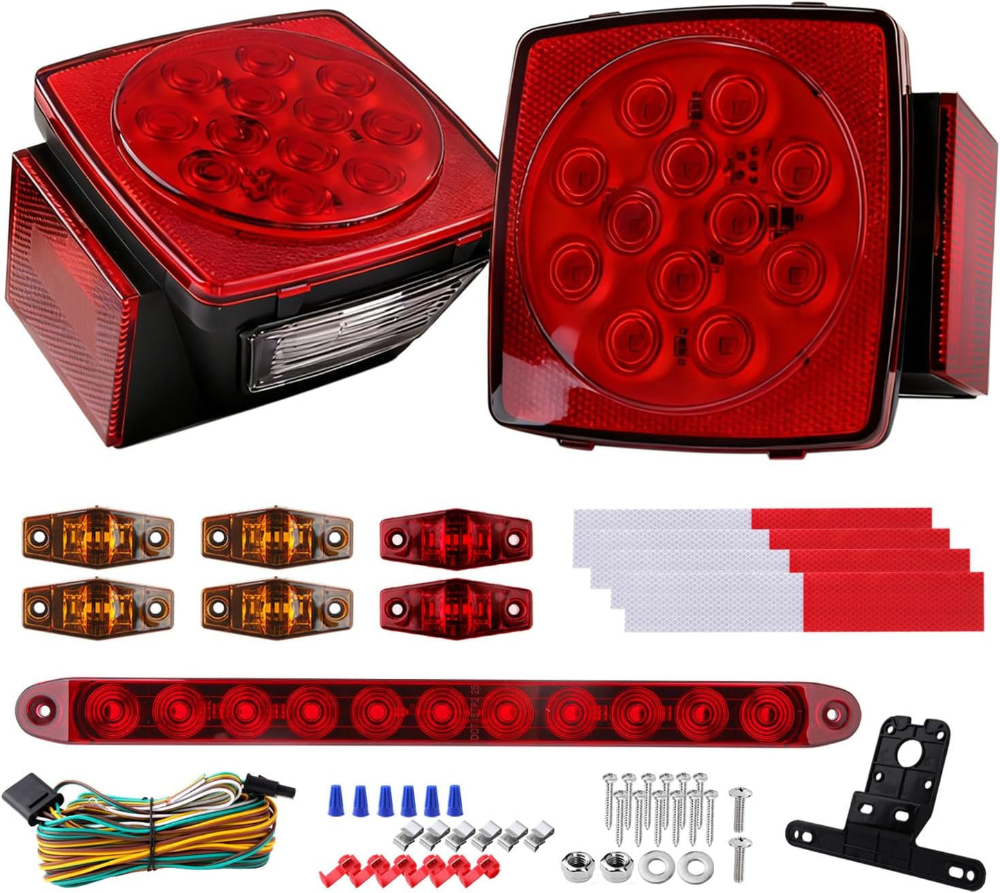 Kit Luces LED Traseras Remolque 2 Rojos 4 Ámbar 2.5"