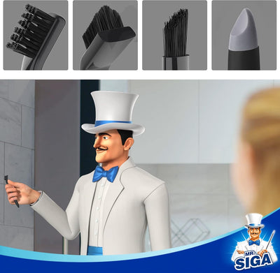 Juego cepillos limpiadores lechada azulejos drenajes