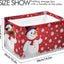 Cesta almacenamiento cubos plegables Navidad rojo