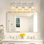 4 Luces Tocador Níquel Cristal Baño