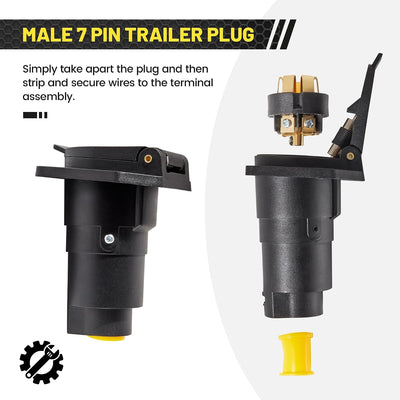 Enchufe remolque 7 vías conector 7 pines para camiones y RV