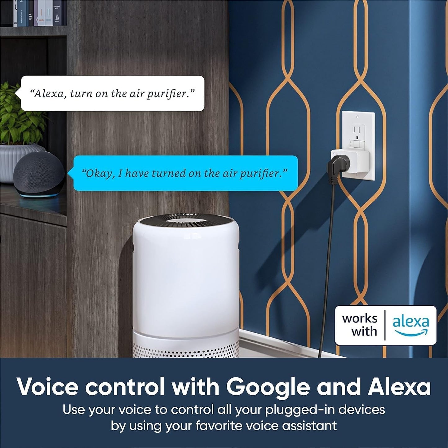 Enchufe inteligente Wi-Fi Alexa Google 15A
