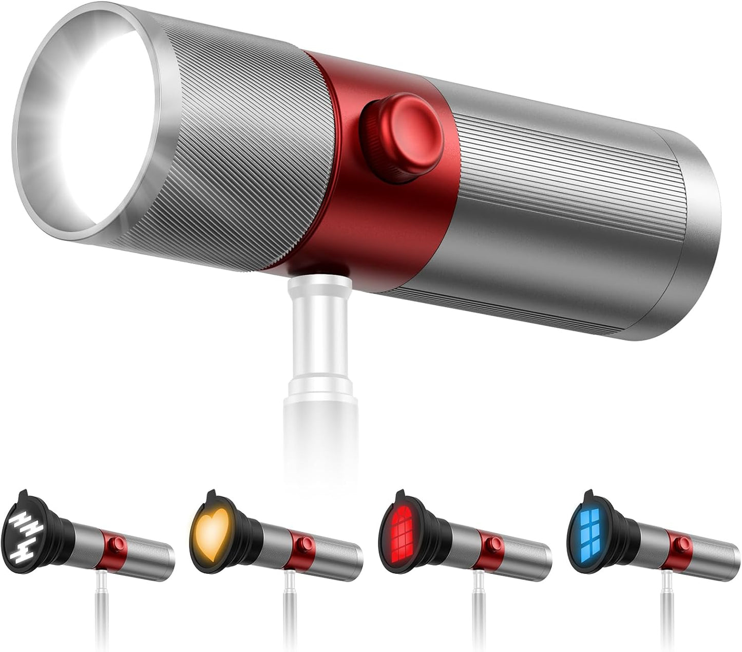 Linterna estudio LED 8400 mAh con 20 filtros GOBO y 4 colores