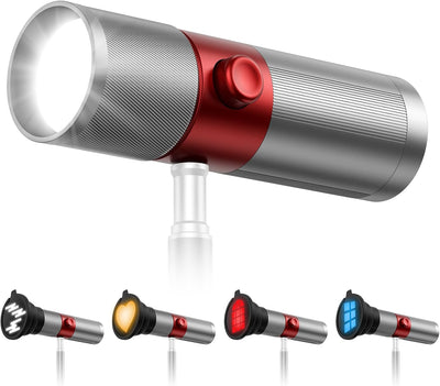 Linterna estudio LED 8400 mAh con 20 filtros GOBO y 4 colores
