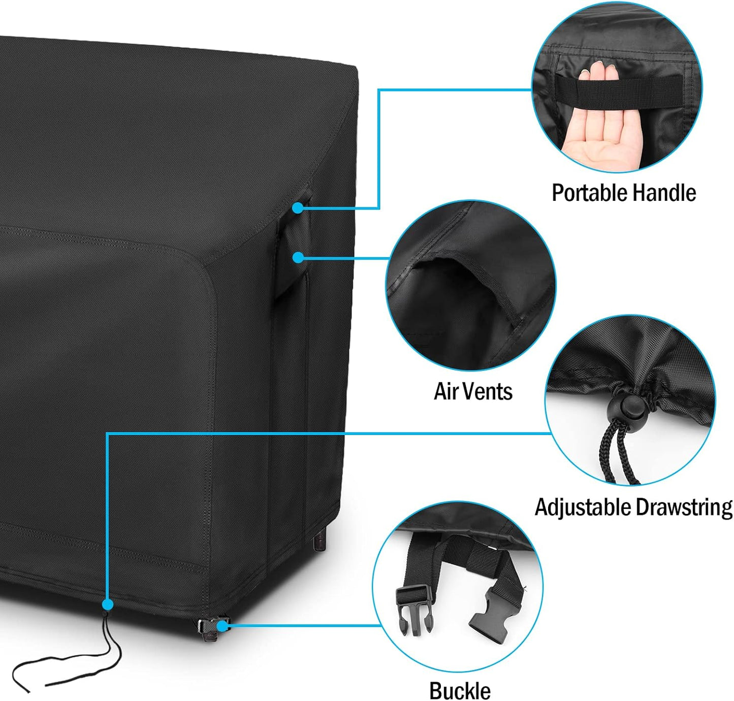 Fundas sillas de mimbre para patio impermeable 75x32x31