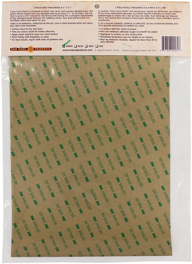 Set mega parches con cubierta seguridad color verde