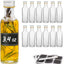 Botellas vidrio 3oz con tapas reutilizables