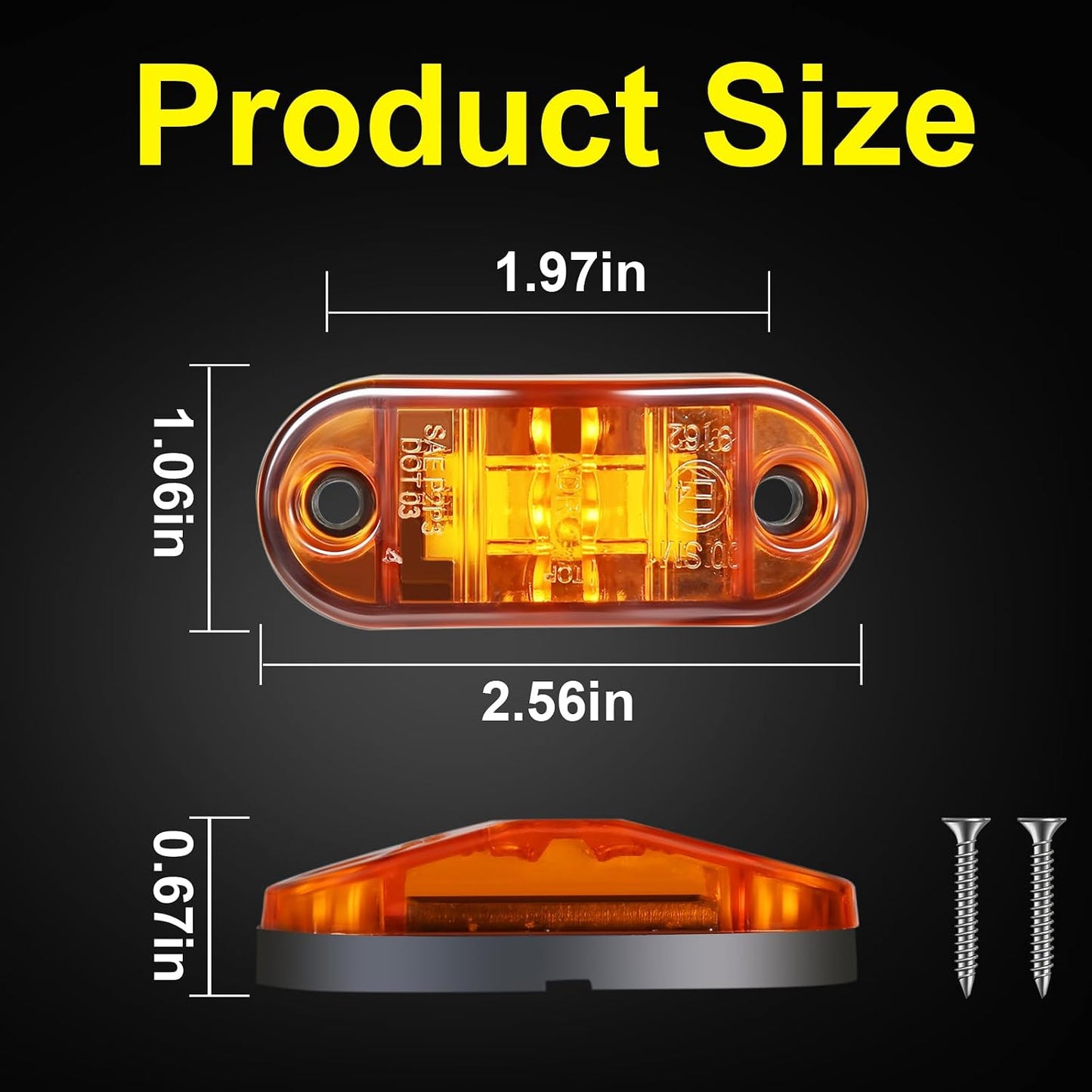 Kit Luces LED remolque 20uds amarillo DC12-24V