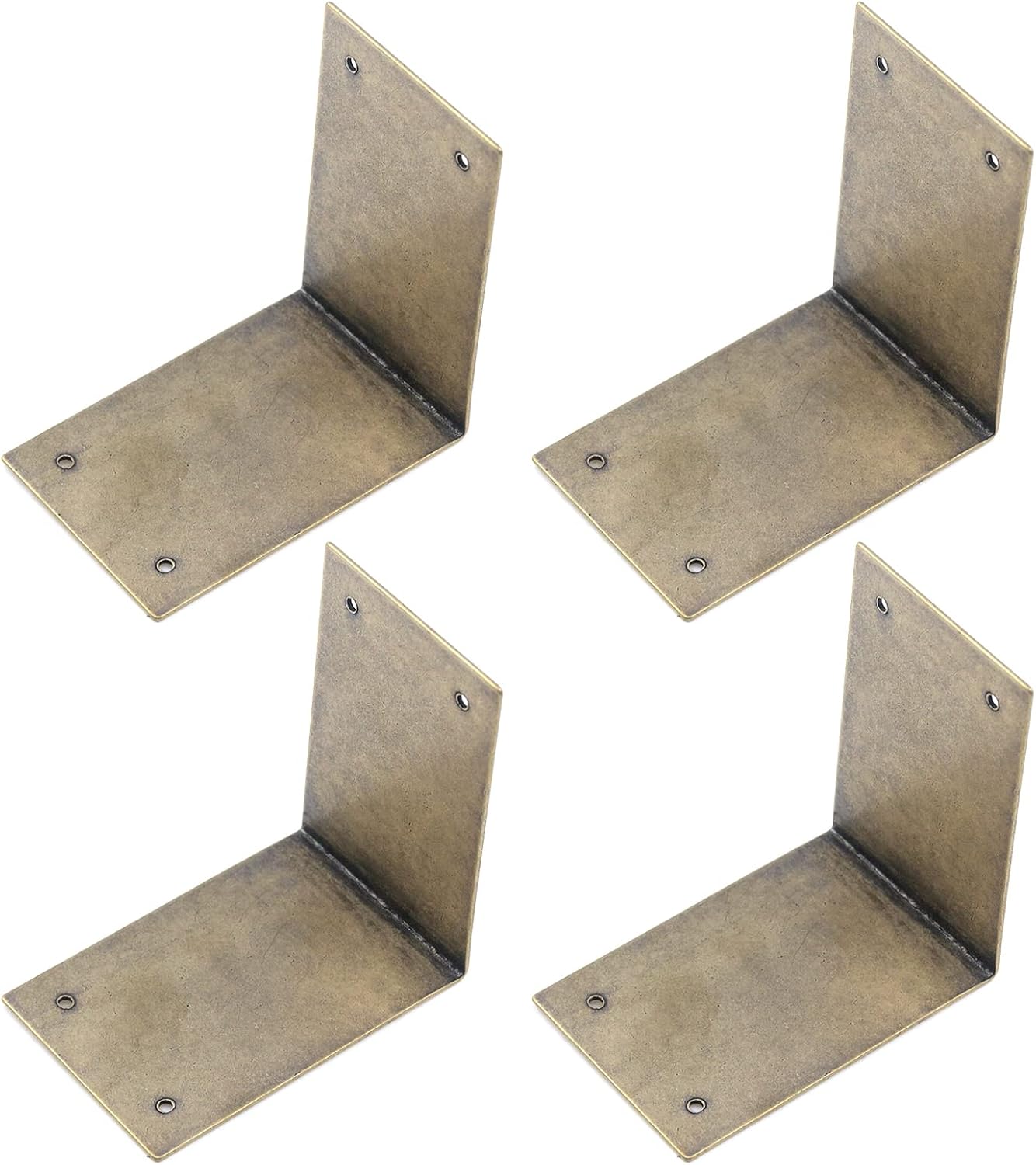 Soportes esquina bronce 2.36x1.57pulg set 4