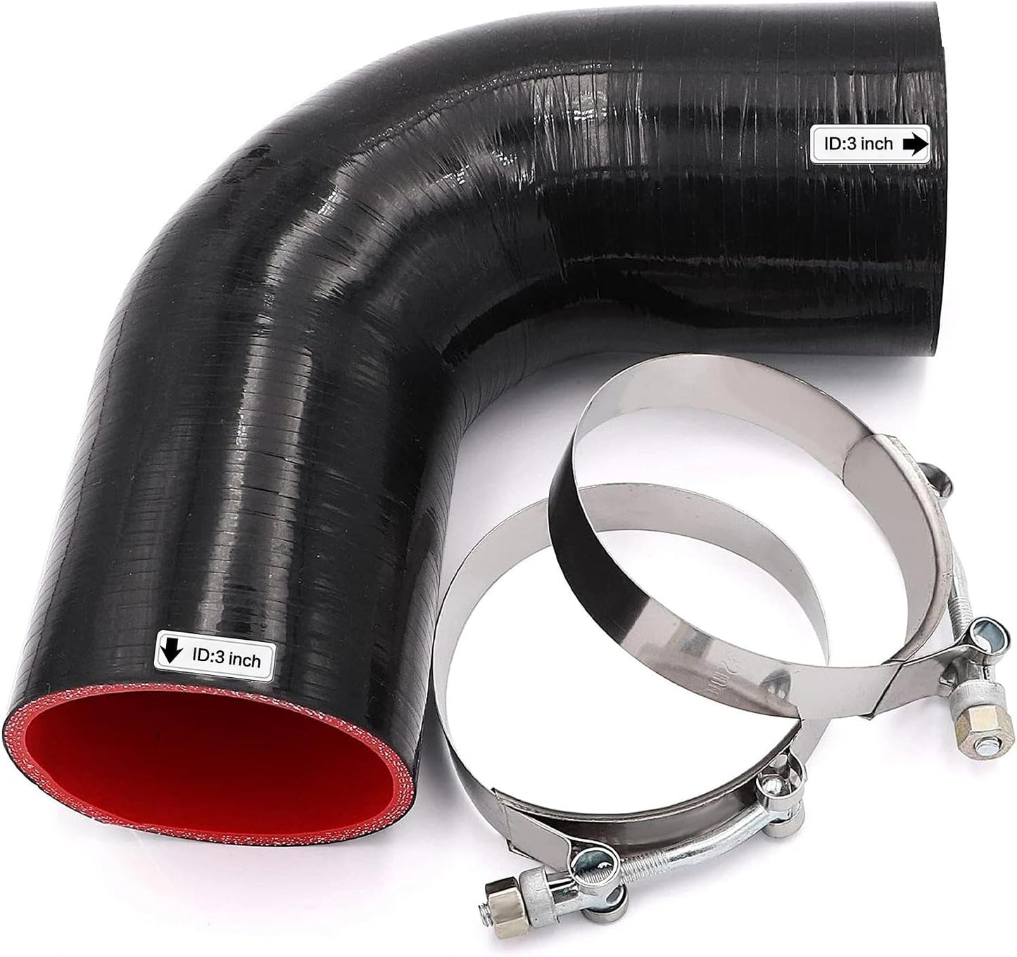 Acoplador codo 90 grados manguera silicona 3"