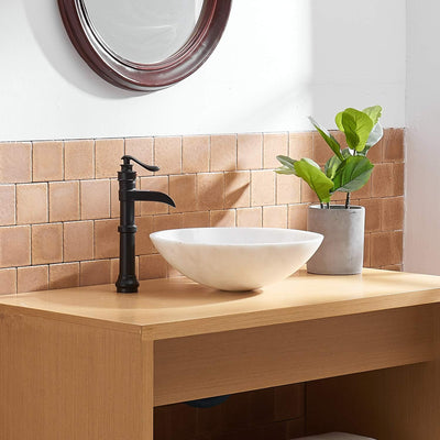 Grifo baño recipiente negro mate manguera un solo mango