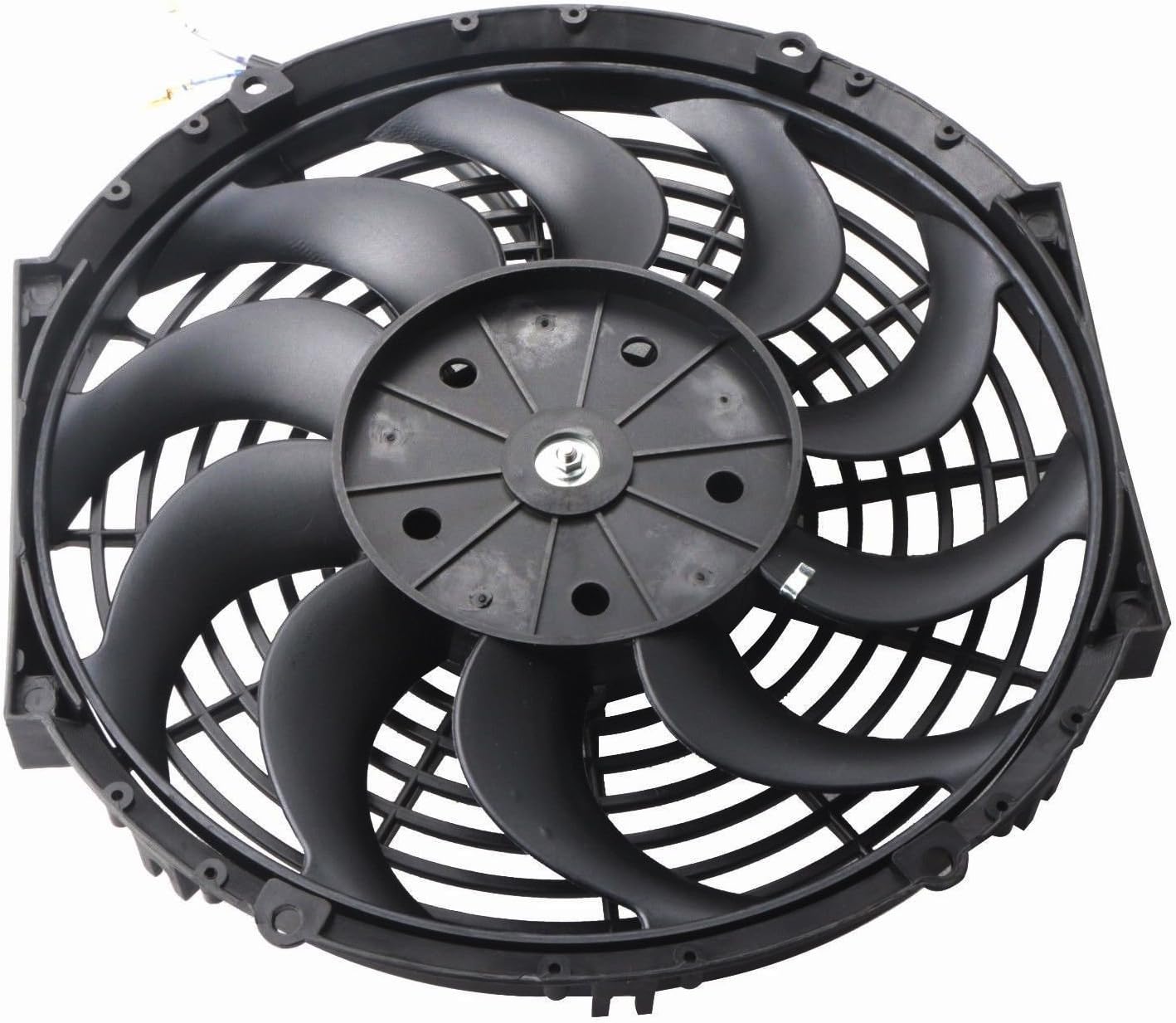 Set 2 Ventiladores Eléctricos 12V 12" Negro