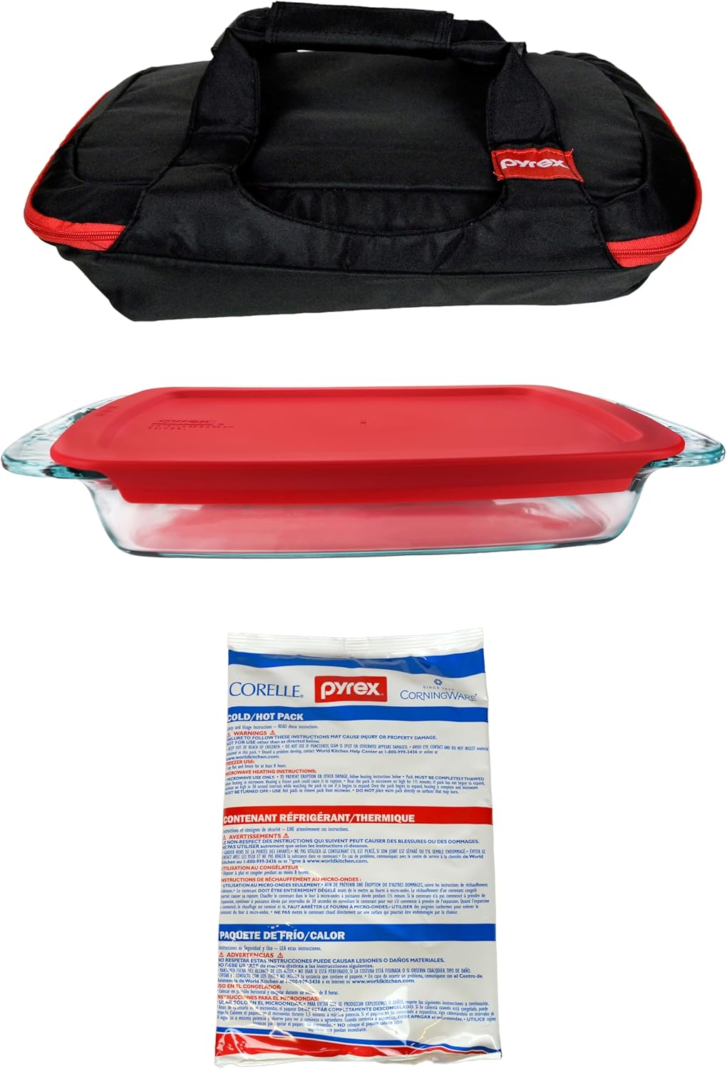 Bolsa transporte negro con plato vidrio 3qt y tapa