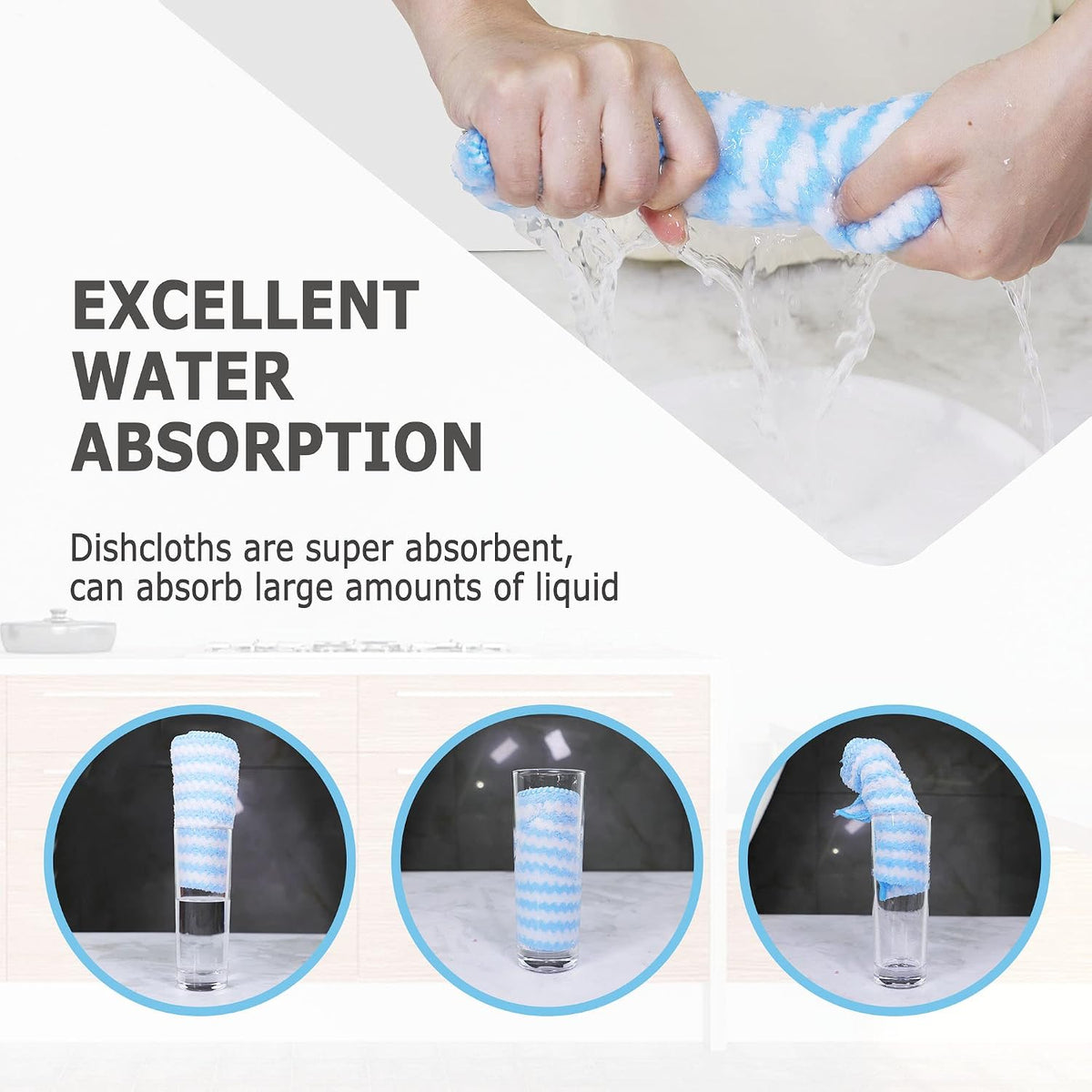 Paquete 10 paños microfibra absorbente 12x12pulg para limpieza