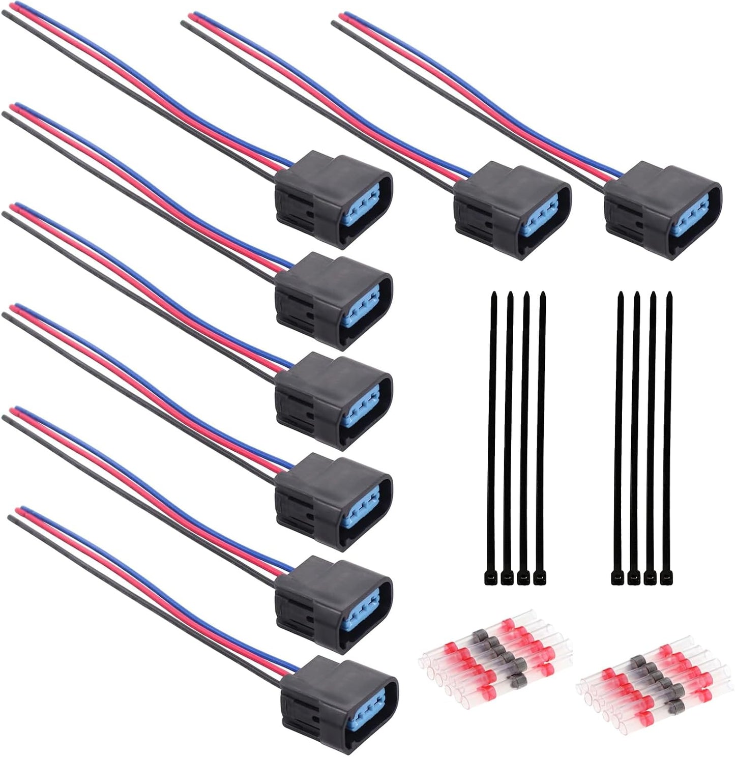8 Set Conectores Bobina Honda Accord 24 Tubos Termorretráctiles